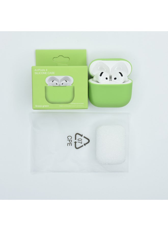 Generic - Suitable For Apple Airpods 4 Wireless Bluetooth Headset Silicone Protective Case Anti-fall Storage Bag Liquid Split-Color:Light Yellow-Applicable Models:Airpods 4 - Image 1