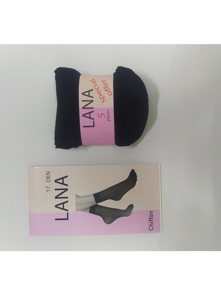 Lana A pack of 5 pieces of transparent silk stockings for women made from breathable stretchy fabric with a comfortable and soft texture. - Image 5