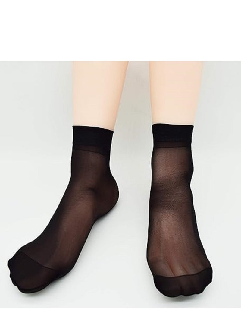 Lana A pack of 5 pieces of transparent silk stockings for women made from breathable stretchy fabric with a comfortable and soft texture. - Image 4