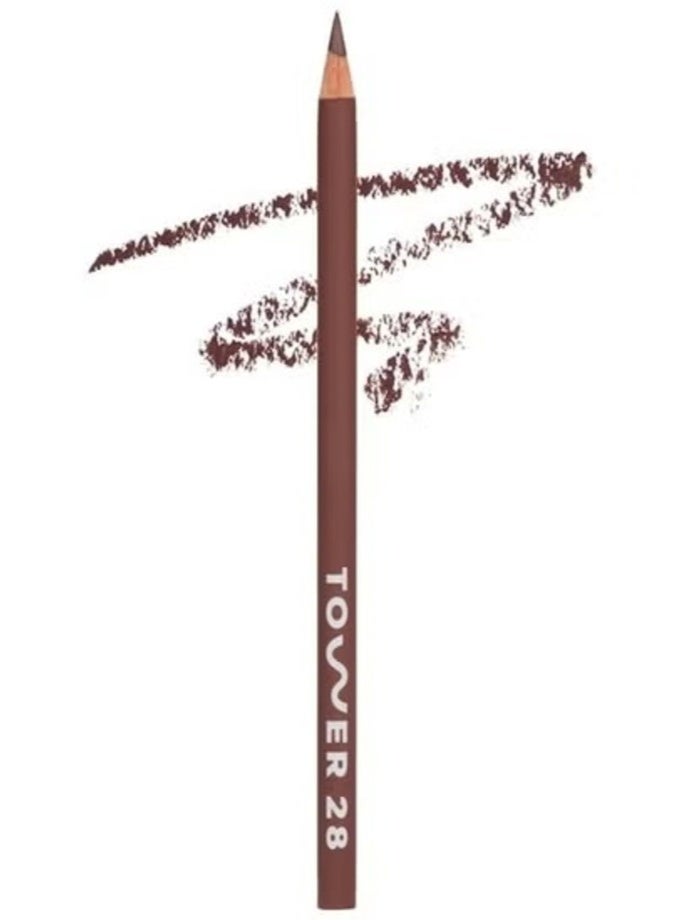 Tower 28 OneLiner Lip, Eye & Cheek Multi-Use Liner Pencil , Draw Me - chocolate brown 1.14g | Long-Wear, Vegan & Creamy Formula - Image 1
