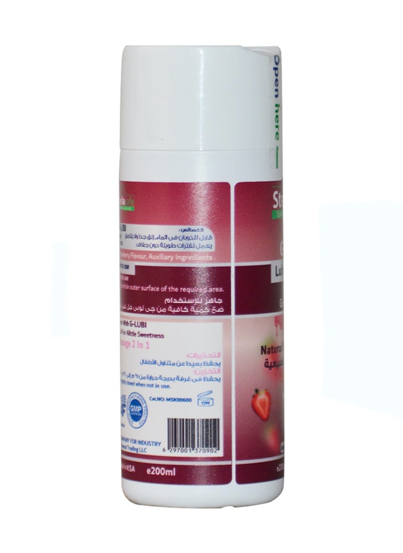 Sterilasafe Sterilasafe G-LUBI Lubricating Gel, Massage & Personal Lubricant, Pleasure 2 in 1, Feel Lube, Hot, Intimate Seductive, Condom Friendly, Water-based, For Men & Women, Natural Strawberry flavor, 200 ML  - Image 2