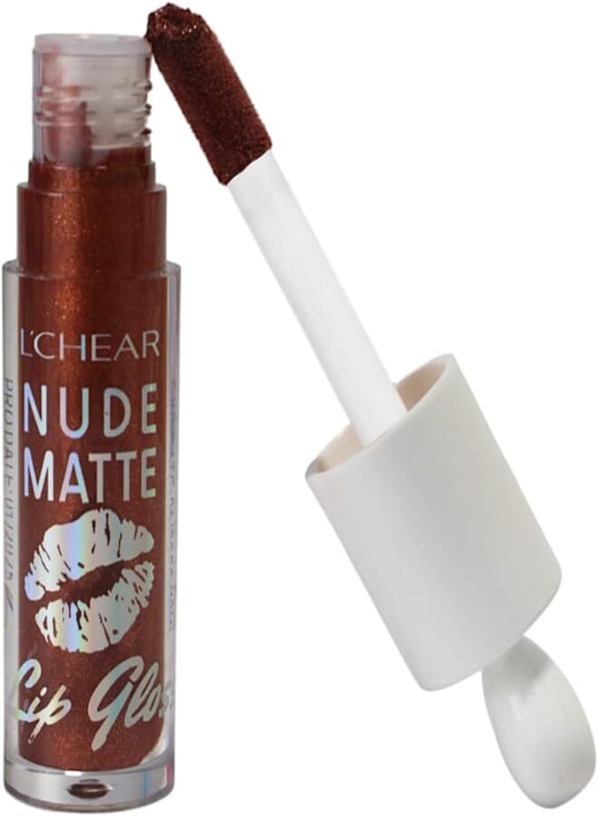 L'chear Lip Gloss Nude Matte Light&Thin Lasting Color Aqua Nourishment Shade Number 6