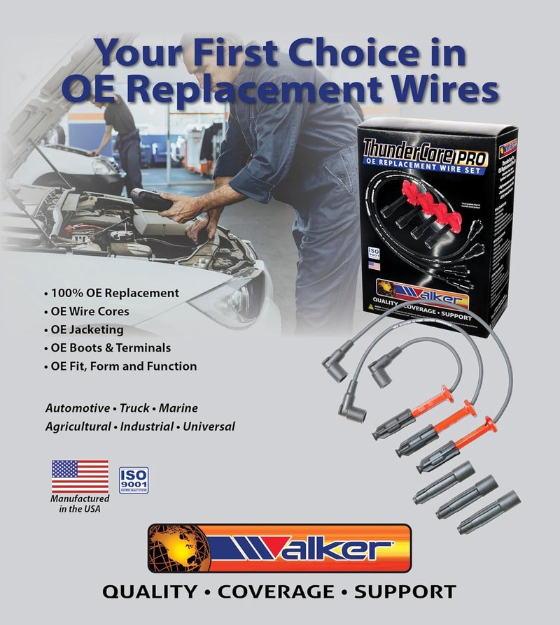 Walker Products مجموعة أسلاك شمعات الإشعال ThunderCore PRO Premium 924-1829A - Image 5