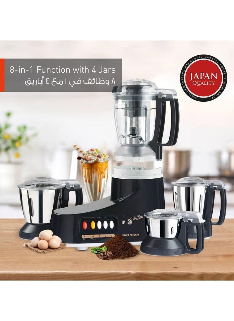 ماركة غير محددة مطحنة خلاط بريثي بلو ليف دايموند 750 وات مع 3 مرطبانات  - Image 3