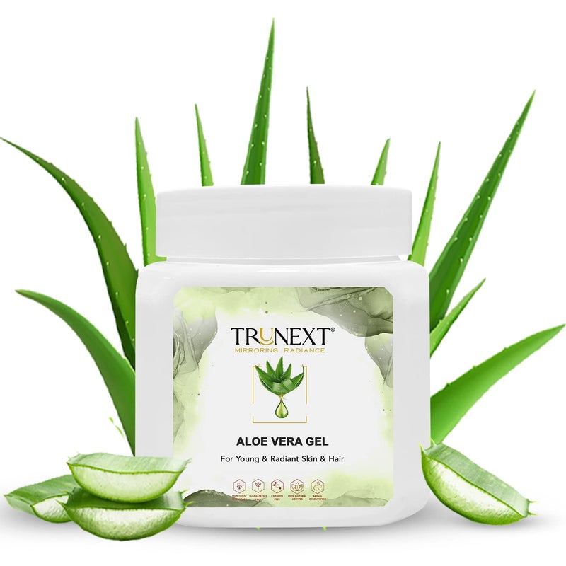 TRUNEXT Vitamin c Foaming Facewash For Oily Skin Women Skin Care 150 ML Natural Aloe Vera Gel Face Moisturizer For Oily Skin 200 ML Oil Control Facewash Gel Combo pack Of 2 - Image 3
