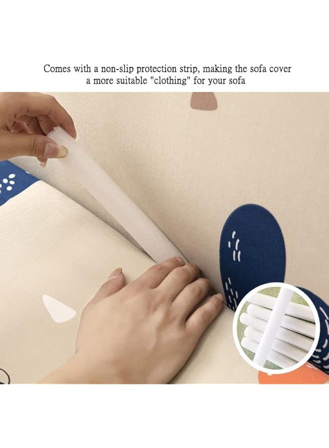 The Bros L-shaped Elastic Sofa Cover, All-inclusive Sofa Cover, Milk Silk Material, Smooth Without Wrinkles, Close To the Skin and Good Ventilation (Color 2,2 seater + 3 seater) - Image 4