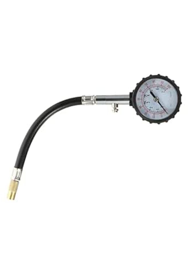 Car Tire Pressure Gauge With Flexible Hose High Precision Mechanical Air Inflator Meter For RV SUV Passenger Vehicles PSI Display - Image 1