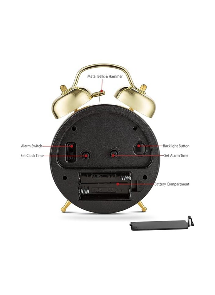 Generic - Classic alarm clock with two bells - loud, suitable for heavy sleepers - Image 1