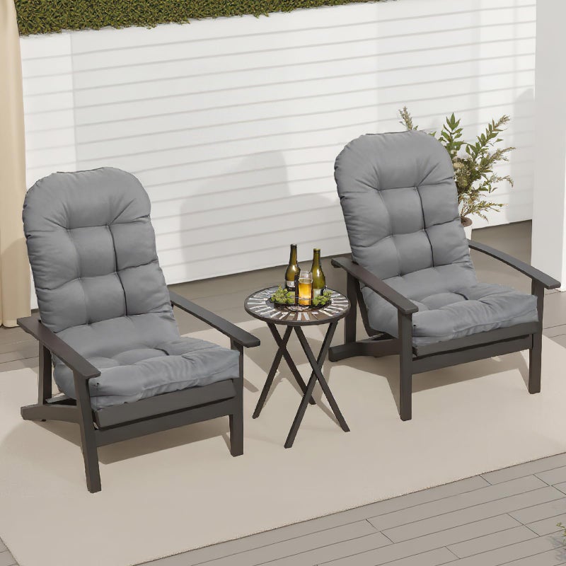 MQK Adirondack Chair Cushion, Thick Indoor/Outdoor Rocking Chair Cushion with High Elasticity PP Cotton Water-Resistant Patio Furniture Cushions High Back Seat Pads for Porch Yard Lawn Chairs 44x19x4 - Image 2