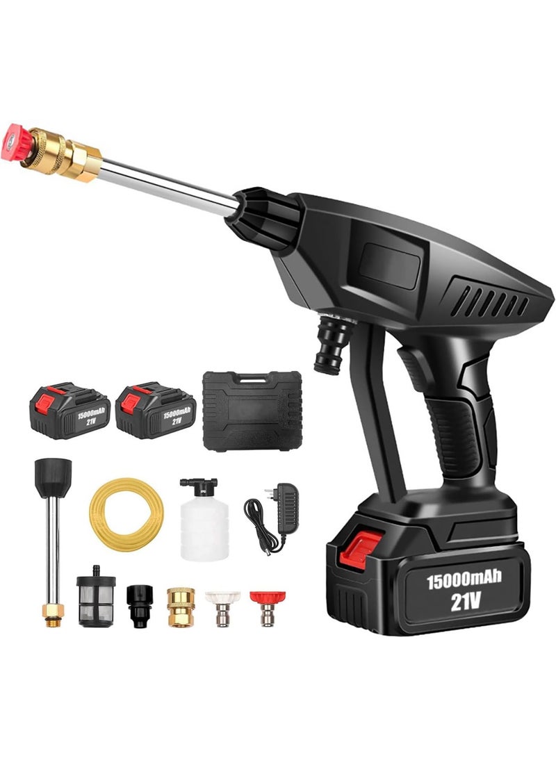 LIXES Cordless Pressure Washer - Portable and Powerful with 2 15000mAh Rechargeable Batteries and 8m Water Hose, for Car Washing and Floor Cleaning - Image 1