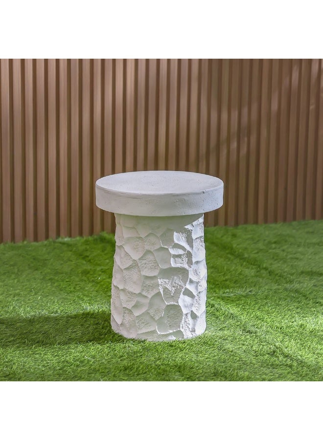 DANUBE HOME Pillar MGO Side Table - Outdoor Garden Accessory, 40.5x 40.5x 49cm - Ideal for Patio & Garden Ornaments - Image 1
