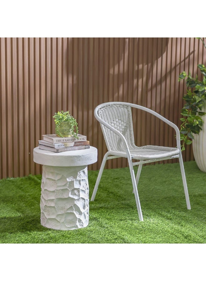 DANUBE HOME Pillar MGO Side Table - Outdoor Garden Accessory, 40.5x 40.5x 49cm - Ideal for Patio & Garden Ornaments - Image 4