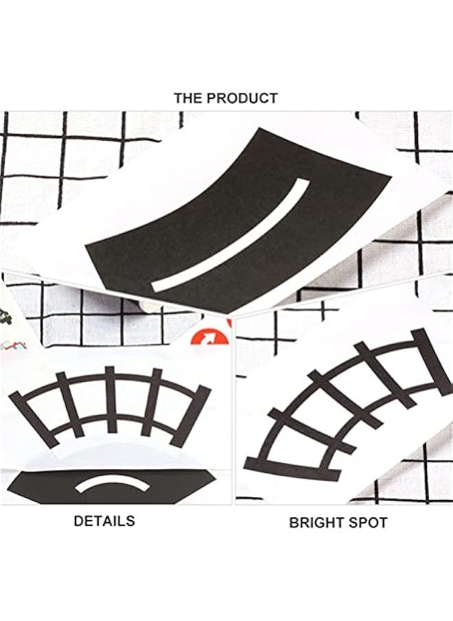 Road Car Tape Toy Straight Curve Track Sticker Rolls Traffic Signs DIY Floors and Walls Train Track Model Decals Children Education Toy  - Image 2