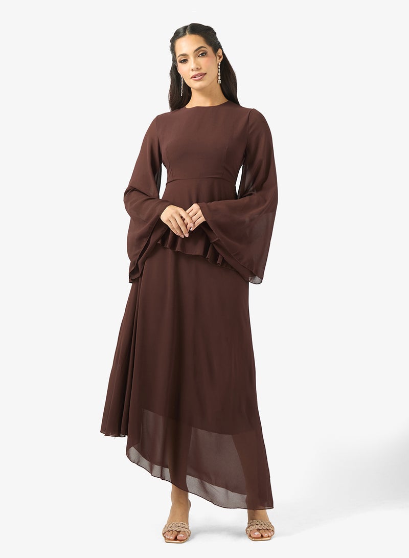 Khizana A-line Dress With Drop Waist Ruffle - Image 1