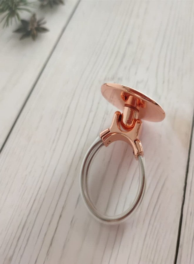 Honkenda Cell Phone Ring Holder Cell Phone Stand for All Smartphone, Metal Finger Ring Grip with Finger Kickstand Car Vent Phone Mount Gift for Dad Boyfriend (Rose Gold) - Image 4