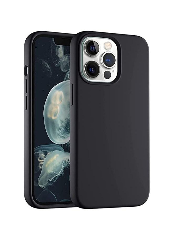 DUSALA Soft Liquid Silicon Case Compatible with iPhone 13 Pro Case,Shock-Proof Protective Case Matte Finish Cover designed for iPhone 13 Pro (2021)- Black - Image 1