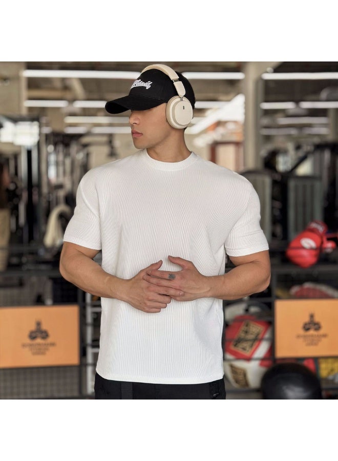 Men's Shirts Short Sleeve Cotton T-Shirt Crew Neck Light Tees Classic Basic Casual Tops - Image 1