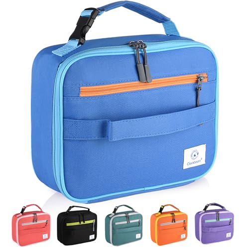 Genteen Lunch Box Kids,Insulated Lunch Bag Kids Boys Girls,Soft Bag Small Cooler Back to School Thermal Meal Tote Kit Lunch Box for School,Work,Outdoor (Blue) - Image 1
