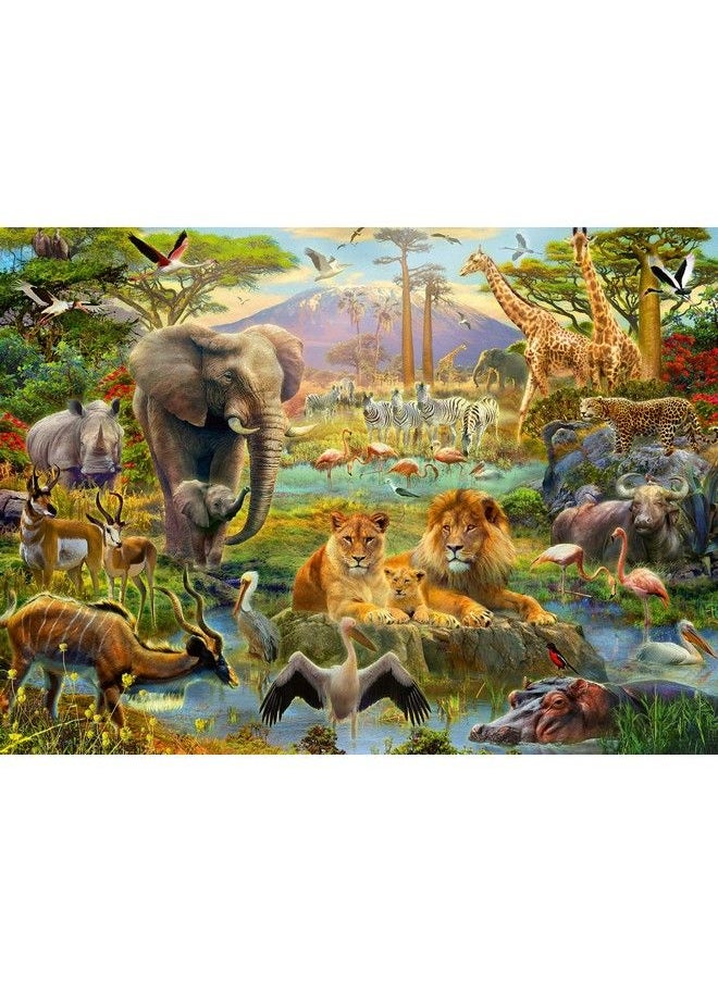 Ravensburger - 12891 Animals Of The Savannah 200 Piece Puzzle For Kids Every Piece Is Unique Pieces Fit Together Perfectly Yellow - Image 1