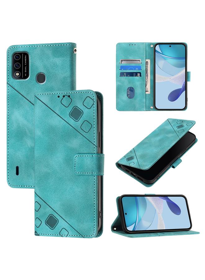 S-TOP Case For Itel A48 Skin Feel Embossed Leather Phone Case - Image 1