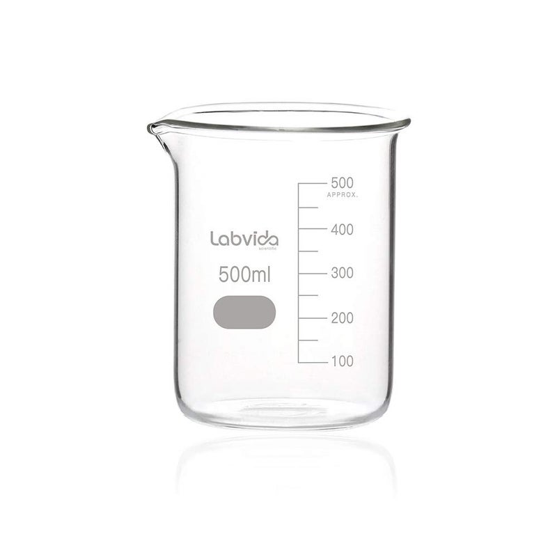 Labvida Upgrated 6 Size Low Form Glass Beaker Set, 25ml 50ml 100ml 250ml 500ml 1000ml, 3.3 Boro Glass beakers with Printed Graduation, LVA019 - Image 5