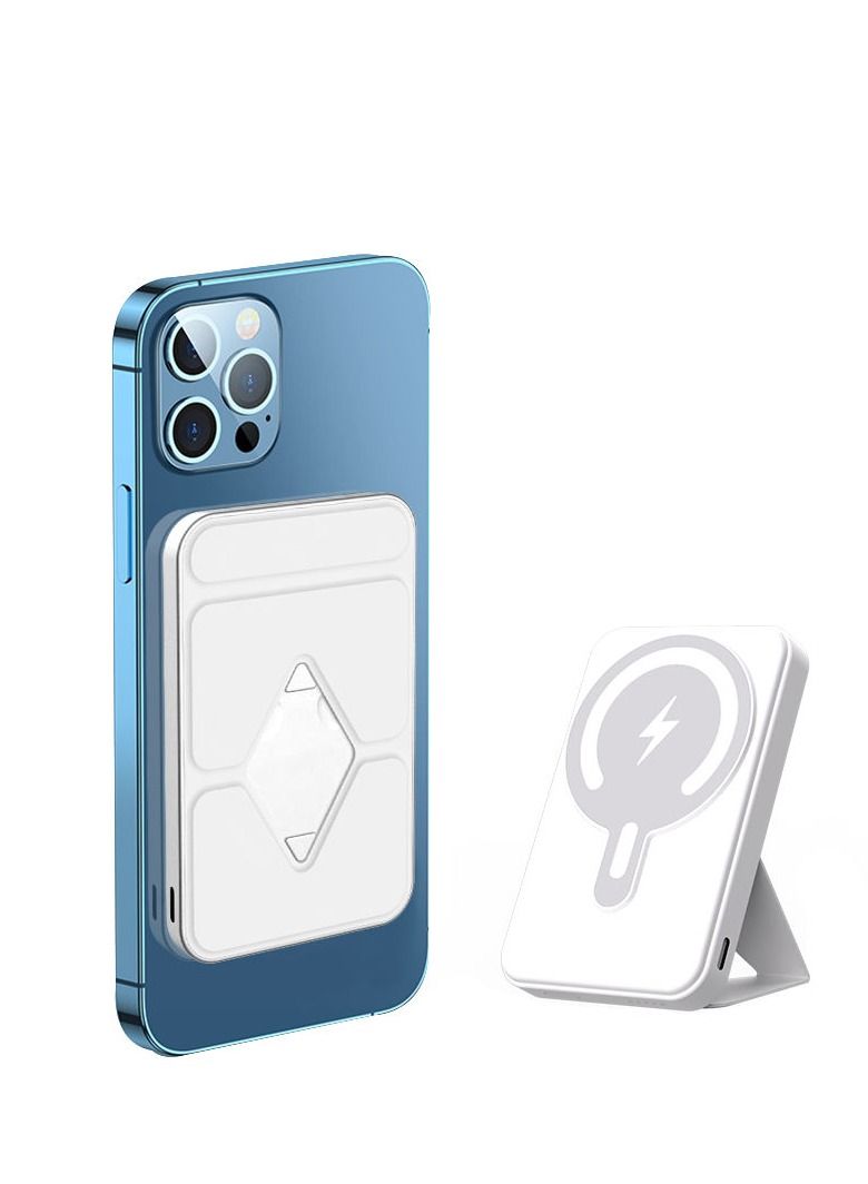 GULFLINK Fast Magnetic Portable Power Bank Charger for Apple iPhone 15/14/13 series 10000mah White - Image 2