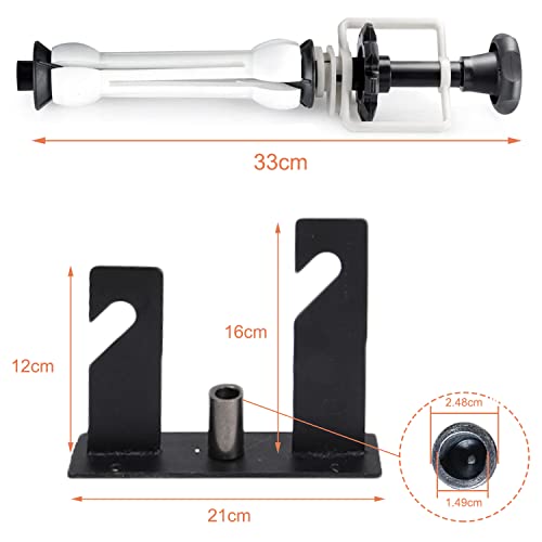 ZLY Double Roller Wall Mounting Manual Background Support System,Photo Background Ceiling Holder,for Photography, Live Streaming, Including 2 Double Hooks, 4 Expand Bars, 2 Chains，Eight Screws - Image 3