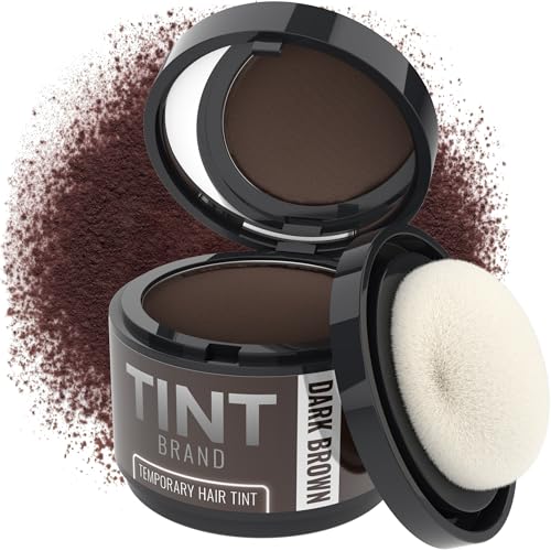 TINT Root Cover Up Hair Powder for Women  Men Dark Brown Gray Hair Concealer Root Touch Up Powder