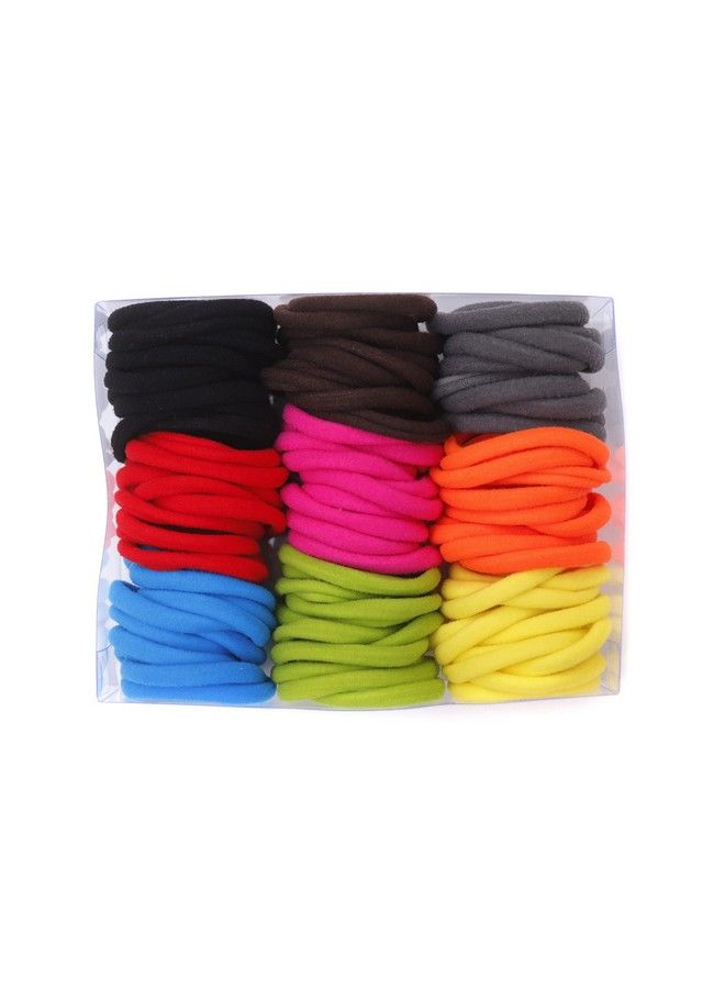 Honbon Multi Color Hair Band Cotton Rubber Band Hair Bands For Women And Girls (Pack Of 100) - Image 1