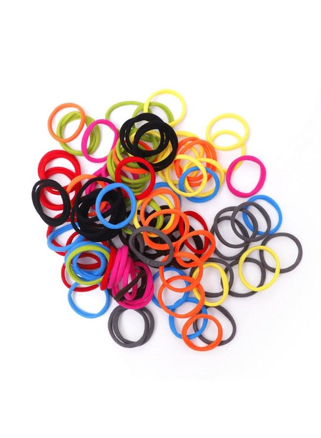 Honbon Multi Color Hair Band Cotton Rubber Band Hair Bands For Women And Girls (Pack Of 100) - Image 4