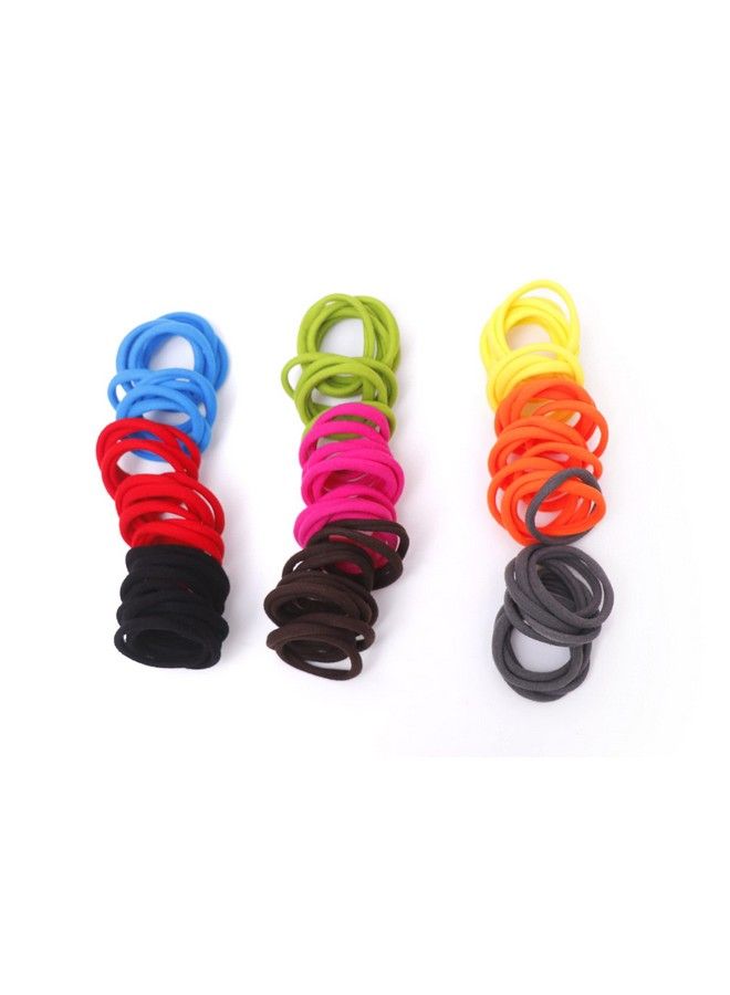Honbon Multi Color Hair Band Cotton Rubber Band Hair Bands For Women And Girls (Pack Of 100) - Image 3