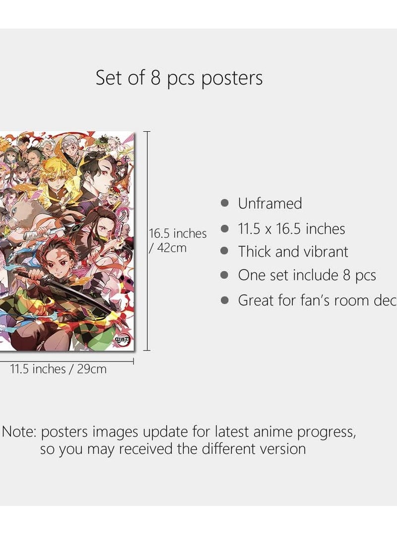 بوسترمان - 8 بوسترات انمي مانجا ديمون سلاير حجم A4 - Image 1