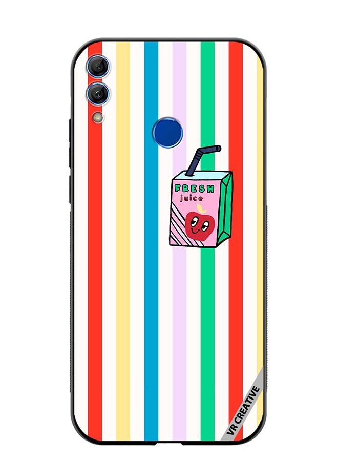 VR CREATIVE Protective Case Cover For Honor 10 Lite Summer Stripe Fresh Juice Apple Fruit Design Multicolour