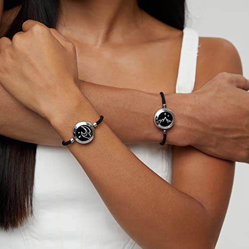 TOTWOO Long Distance Touch Bracelets for Couples, Vibration & Light up for Love Couples Bracelets | Long Distance Relationship Gifts for Girlfriend Bluetooth Pairing Jewelry - Image 5