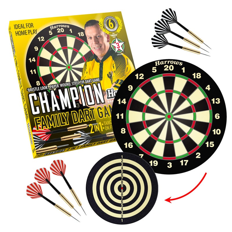 Harrows Darts, Bristow Family Dart Game Board Je08D @Fs, Multi-Color, 12020051-101 - Image 1