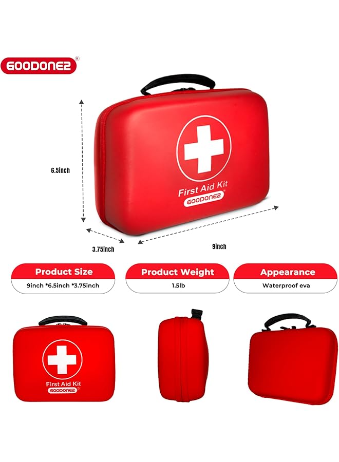 GOODONE2 350 Pcs First Aid Kit Clean Treat Protect Minor Cuts Scrapes. Home Office Car School Business Travel Emergency Kit Survival Hunting Outdoor Camping & Sports (350 Pcs) - Image 3