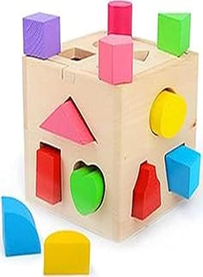 iLearn Cube matching wood