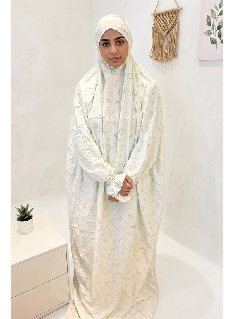 Women’s One-Piece Prayer Dress with Head Tie – Comfortable & Modest Islamic Wear