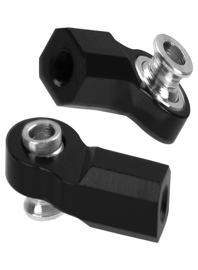 Vgoohobby 6Pcs Vgoohobby Metal M3 Tie Rod End Bend Ball Head Holder Link Compatible with Axial SCX10 Traxxas TRX4 Tamiya CC01 Axial SCX10 1/10 RC Car (Black) - Image 3