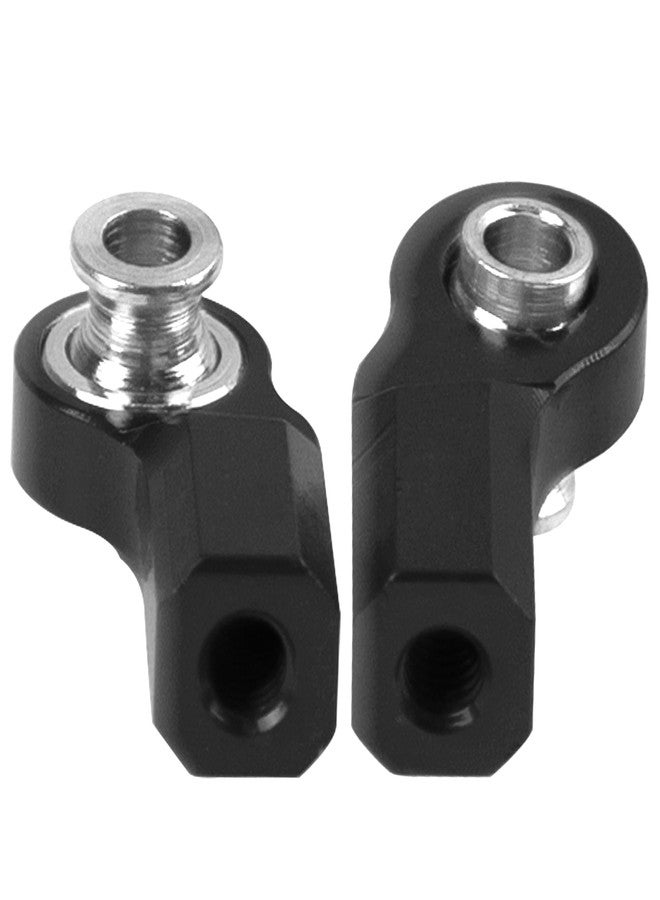 Vgoohobby 6Pcs Vgoohobby Metal M3 Tie Rod End Bend Ball Head Holder Link Compatible with Axial SCX10 Traxxas TRX4 Tamiya CC01 Axial SCX10 1/10 RC Car (Black) - Image 5