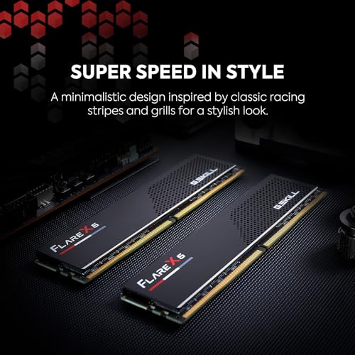 G.SKILL Flare X5 Series DDR5 RAM (AMD Expo) 32GB (2x16GB) 6000MT/s CL32-38-38-96 1.35V Desktop Computer Memory U-DIMM - Matte Black (F5-6000J3238F16GX2-FX5) - Image 3