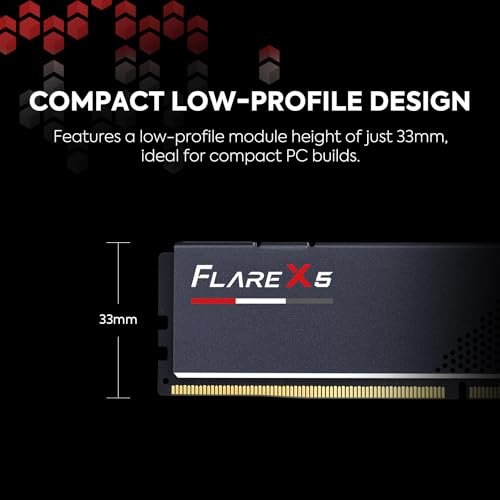 G.SKILL Flare X5 Series DDR5 RAM (AMD Expo) 32GB (2x16GB) 6000MT/s CL32-38-38-96 1.35V Desktop Computer Memory U-DIMM - Matte Black (F5-6000J3238F16GX2-FX5) - Image 4
