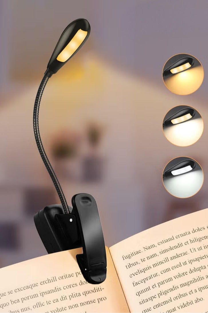 ضوء الكتاب ، ضوء مشبك القراءة ، 9 أوضاع ، مصباح قراءة مشبك LED ، مصباح قراءة USB قابل لإعادة الشحن للعناية بالعين للأطفال ، مصباح كتاب مرن بمشبك للقراءة في السرير ، مصباح مكتبي - Image 1