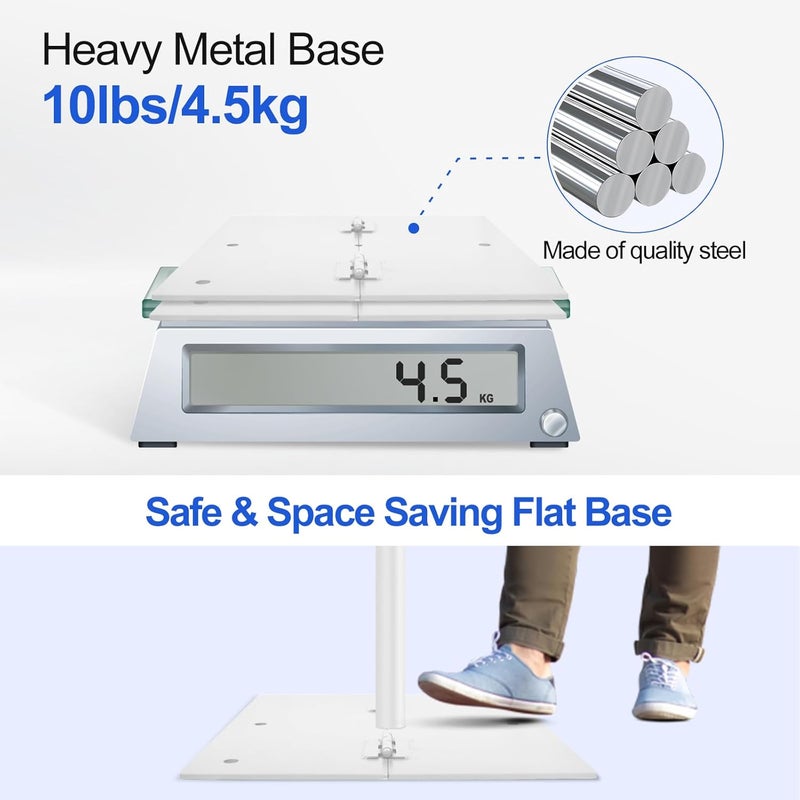EMART Heavy Duty Background Stand, 8.5x10ft/2.6x3m Adjustable Backdrop Support System Kit with Steel Base for Photography, Photo Video Studio, Birthday Parties Wedding Decoration -White - Image 3