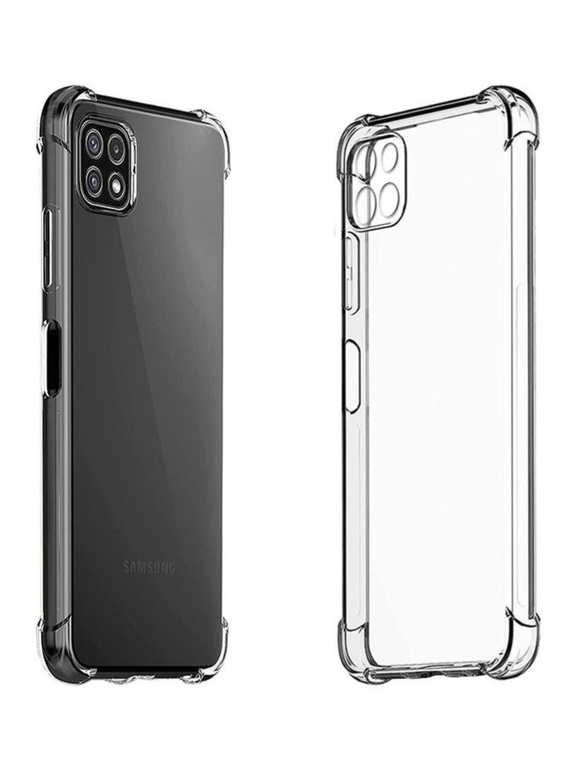 LEDIN Case for Samsung Galaxy A22 5G Clear Case Soft Flexible Silicone Back Cover Shockproof Anti Scratch Case with Reinforced Bumper Corner Compatible for Samsung Galaxy A22 5G  Clear - Image 2
