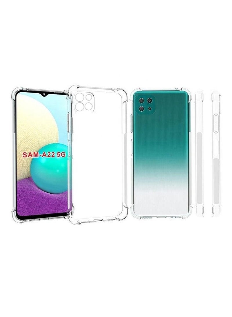 LEDIN Case for Samsung Galaxy A22 5G Clear Case Soft Flexible Silicone Back Cover Shockproof Anti Scratch Case with Reinforced Bumper Corner Compatible for Samsung Galaxy A22 5G  Clear - Image 5