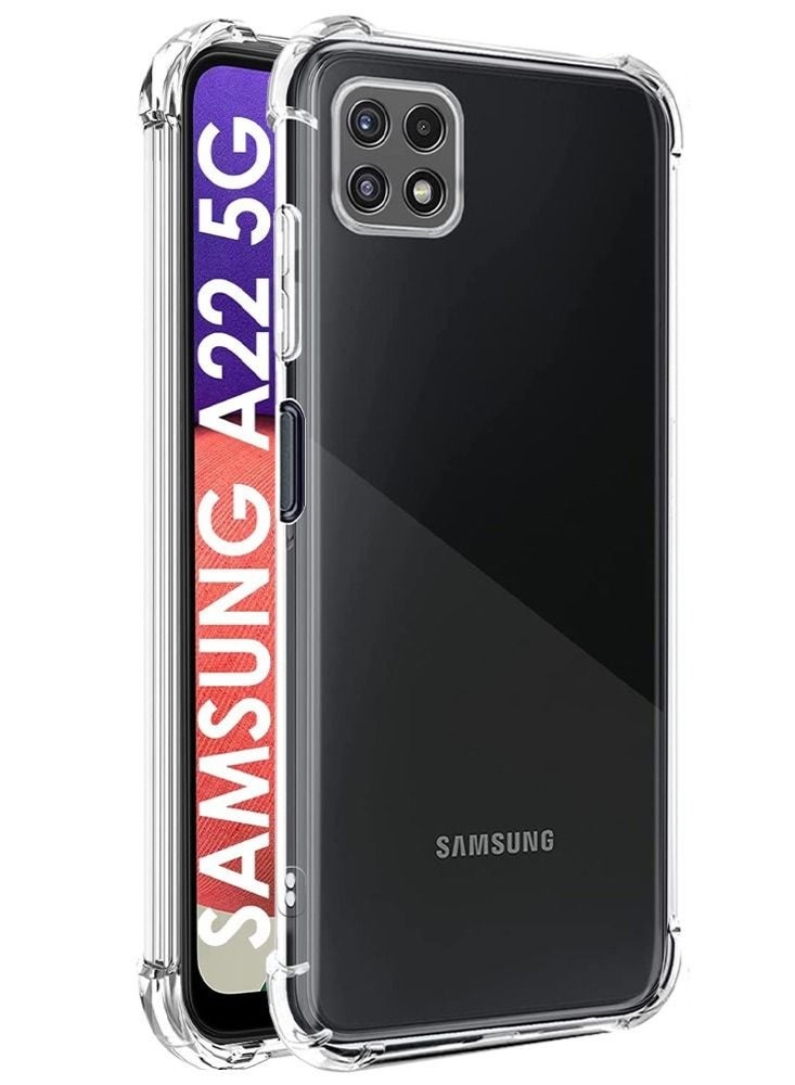 LEDIN Case for Samsung Galaxy A22 5G Clear Case Soft Flexible Silicone Back Cover Shockproof Anti Scratch Case with Reinforced Bumper Corner Compatible for Samsung Galaxy A22 5G  Clear - Image 3