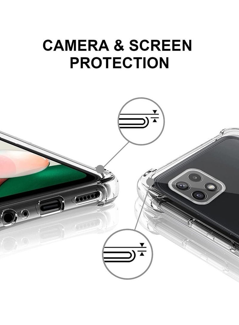 LEDIN Case for Samsung Galaxy A22 5G Clear Case Soft Flexible Silicone Back Cover Shockproof Anti Scratch Case with Reinforced Bumper Corner Compatible for Samsung Galaxy A22 5G  Clear - Image 4