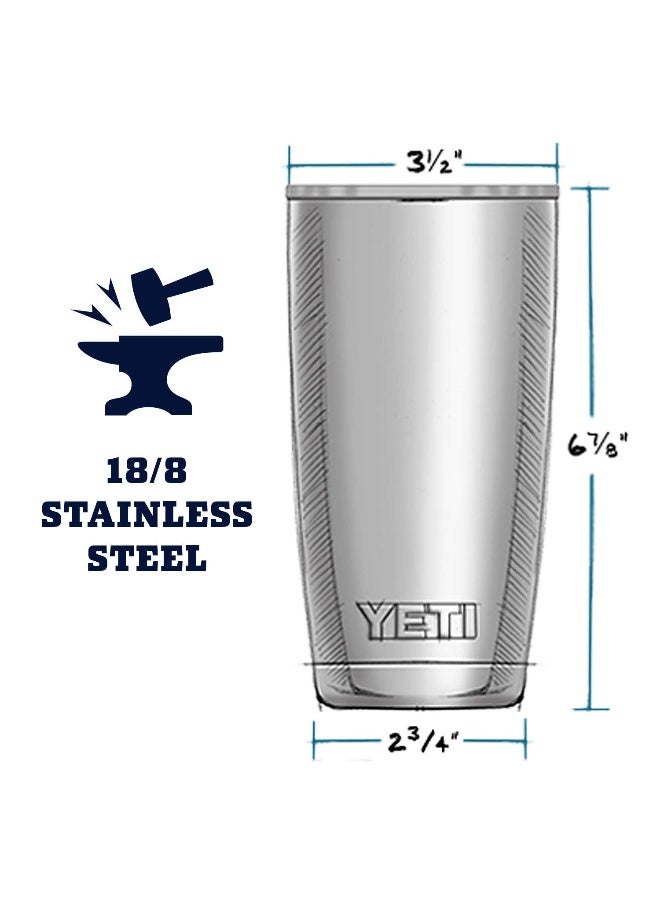 YETI Rambler 20 oz Tumbler Stainless Steel Vacuum Insulated with MagSlider Lid Black - Image 2