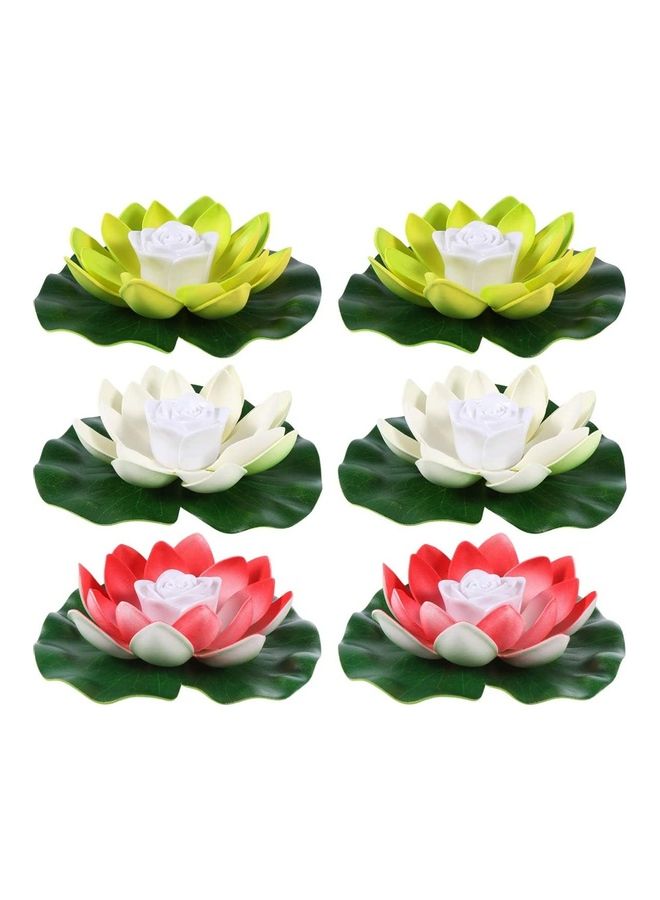 6 Piece Floating Lotus Light Multicolour - Image 1